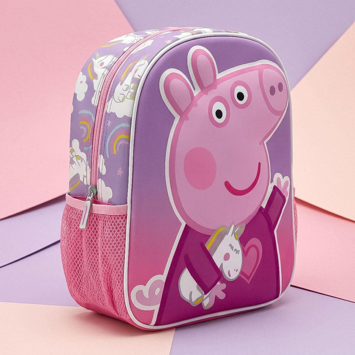 Peppa Pig 3D Kinderrucksack für Kleinkinder leichter Rucksack für Alltag und Ausflüge