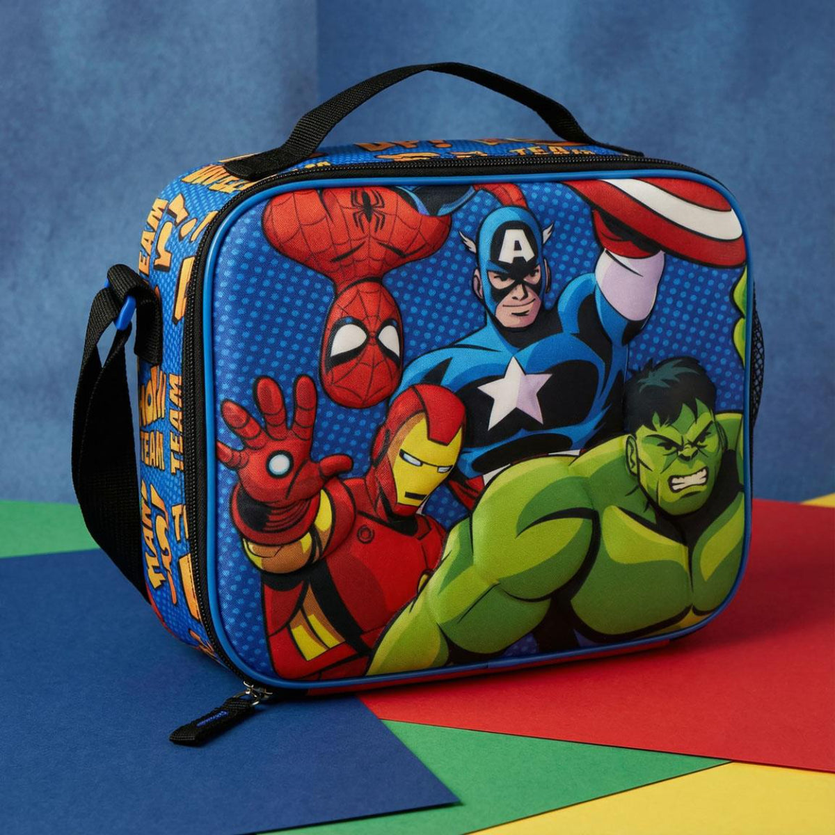 Avengers Kinder Kühltasche 3D Lunch Tasche Isolierbeutel für Pausenbrot Snacks Getränke