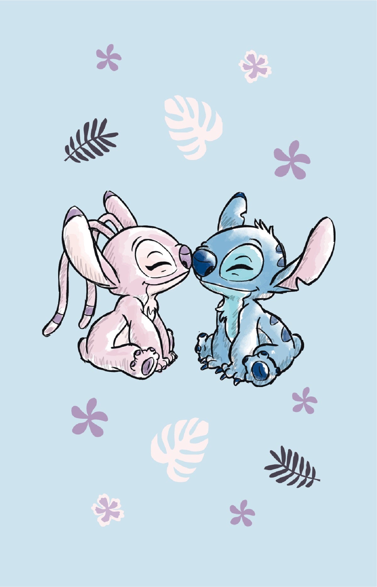 Lilo & Stitch Handtuch 100% Baumwolle, 30x50 cm, schnelltrocknend & bedruckt