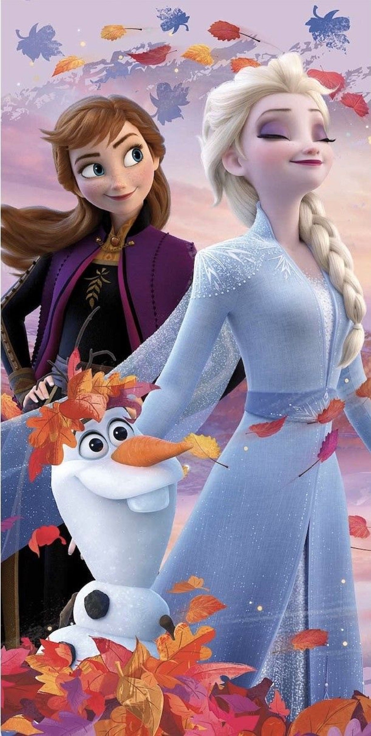 Disney Frozen Baumwolle Strandtuch Frottee Badetuch mit Premium Druck, 70x140 cm
