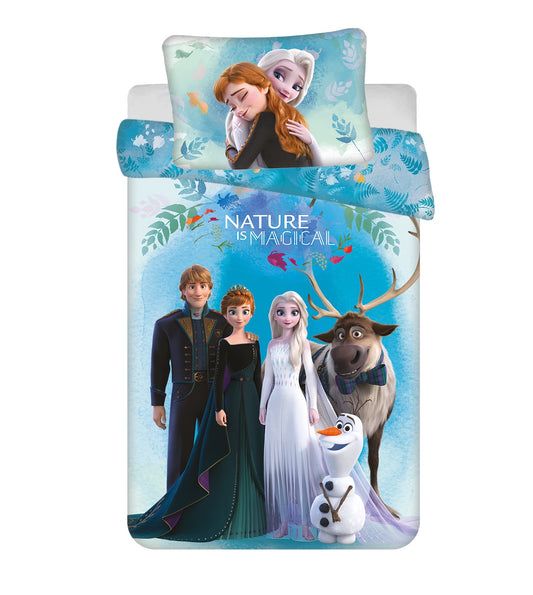 Disney Frozen Bettwäsche-Set – Kuschelige Kinderbettwäsche 100x135 cm & 40x60 cm