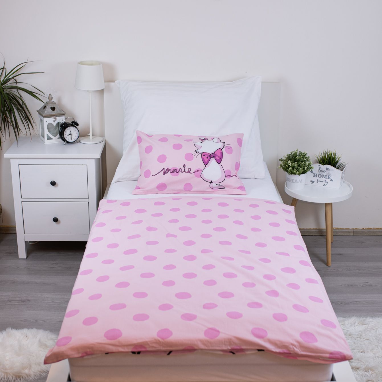 Disney Marie Kinderbettwäsche – Bettbezug 100x135 cm & Kissenbezug 40x60 cm
