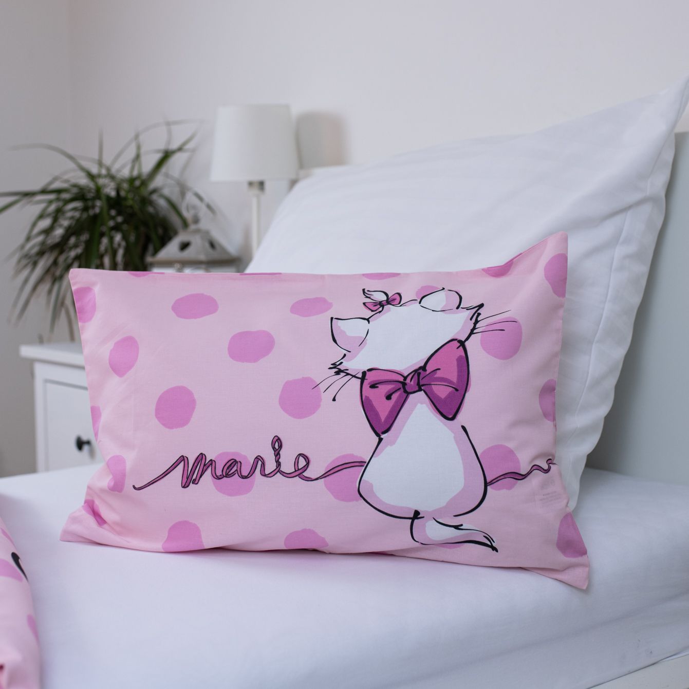 Disney Marie Kinderbettwäsche – Bettbezug 100x135 cm & Kissenbezug 40x60 cm