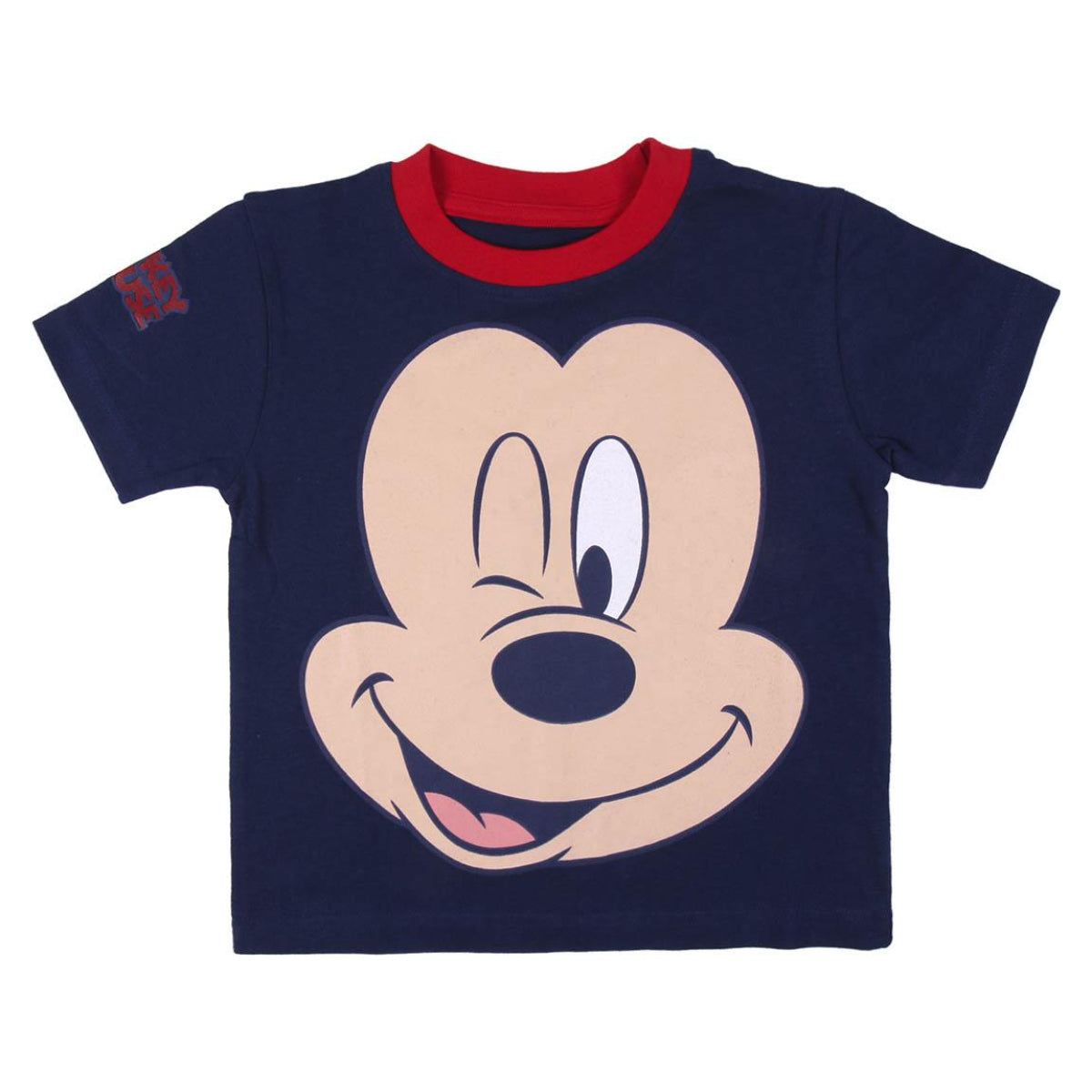 Disney Mickey Mouse Schlafanzug Kinder Pyjama T-Shirt & Short aus 100 % Baumwolle