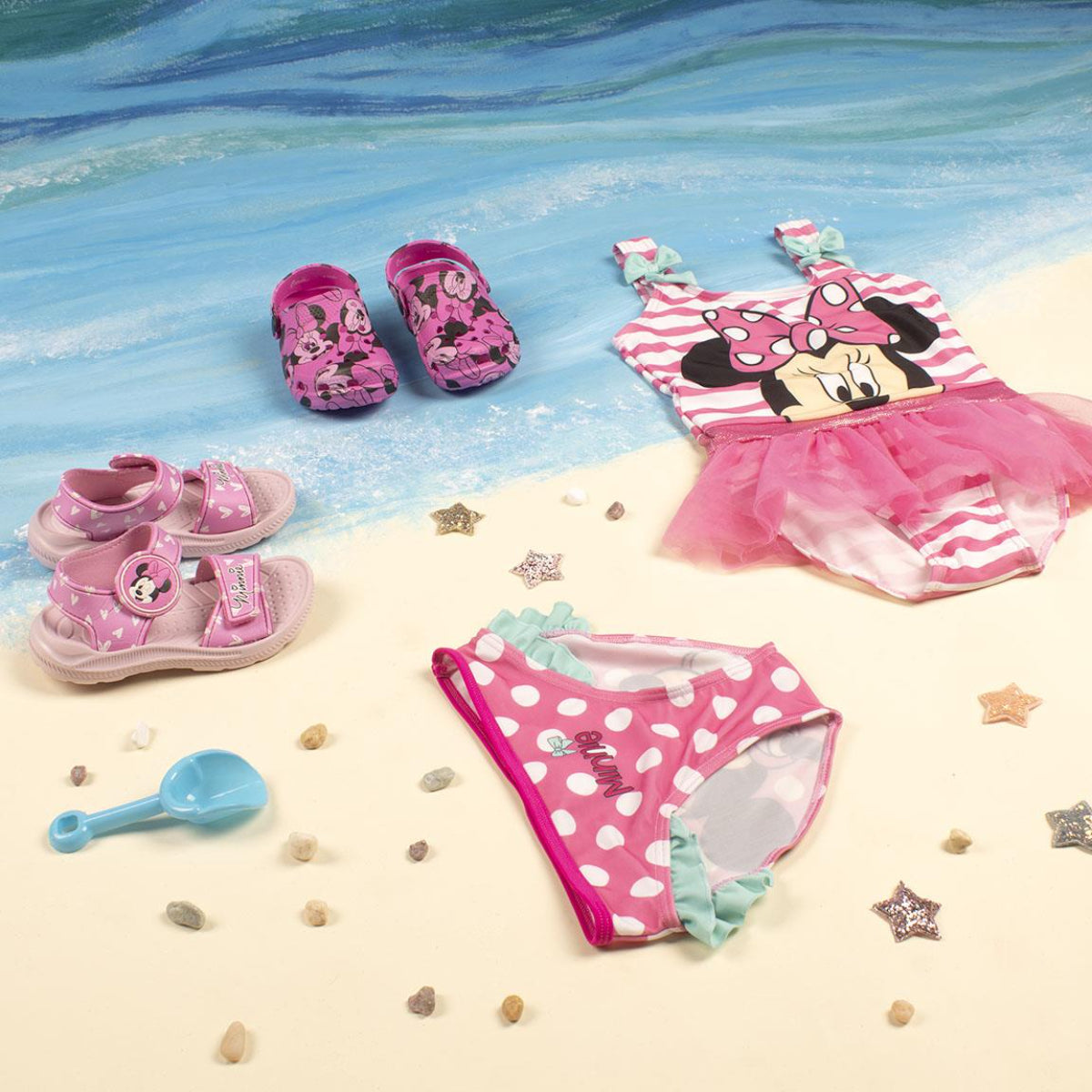 Disney Minnie Mouse Kinder Badeanzug mit Tüll schnelltrocknend