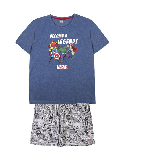 Marvel Schlafanzug Erwachsene Short & T-Shirt aus 100 % Baumwolle