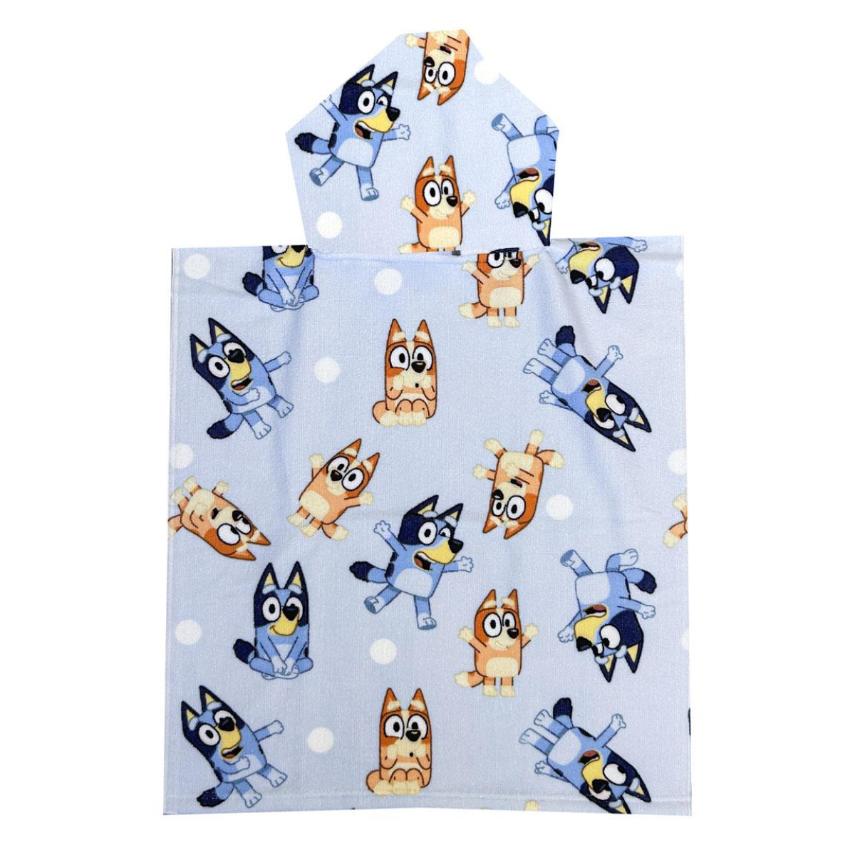 Bluey Badeponcho für Kinder Hochwertiger Frottee aus Mikrofaser