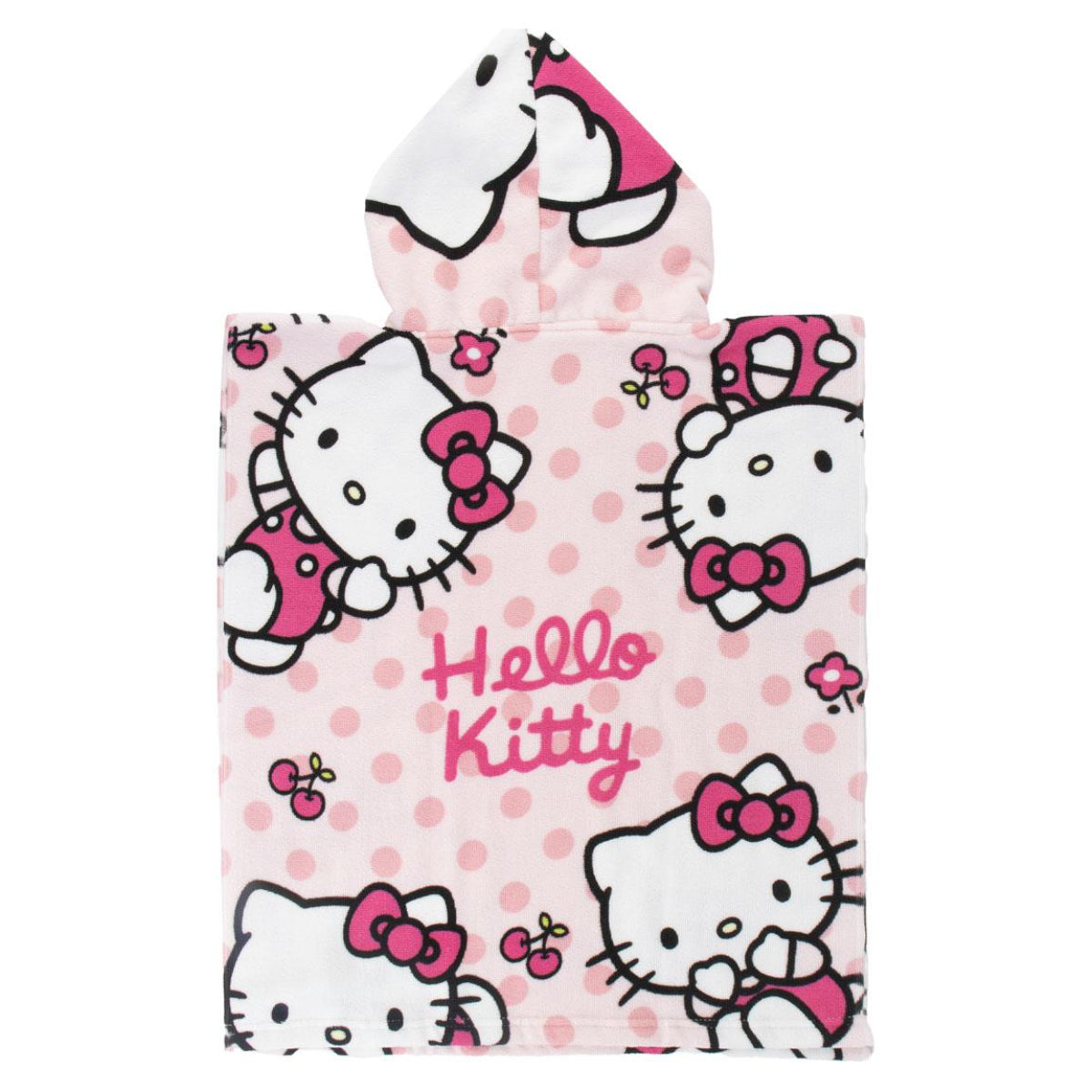 Hello Kitty Badeponcho für Kinder Hochwertiger Frottee aus Mikrofaser