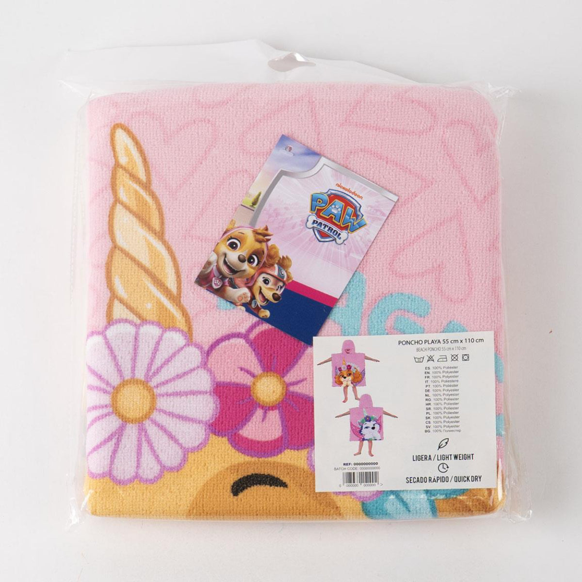 Paw Patrol Poncho für Kinder 55 × 54 cm Polyester 250 gsm pflegeleicht
