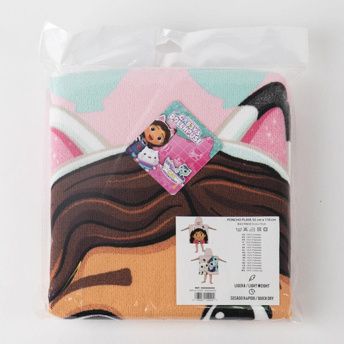 Gabby´s Dollhouse Poncho für Kinder 56 × 53 cm Polyester 250 gsm pflegeleicht