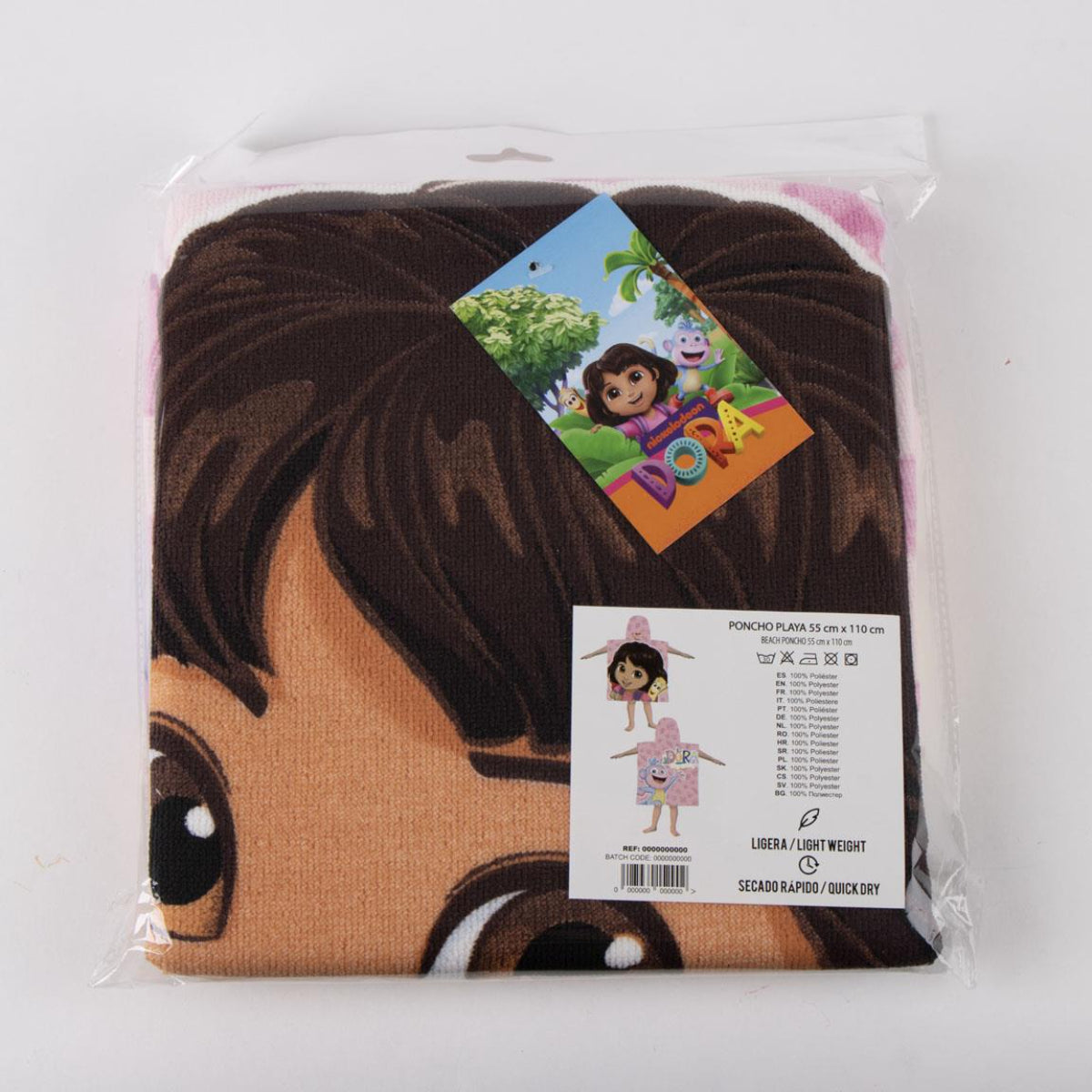 Dora die Entdeckerin Kinder Badeponcho 55 × 53 cm 100% Polyester 250 gsm