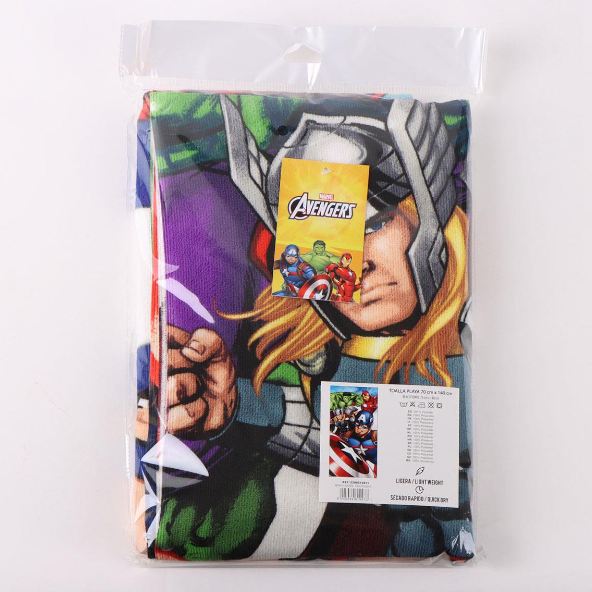 Marvel Avengers Polyester Strandtuch 70 × 140 cm 250 gsm für Urlaub und Schwimmbad
