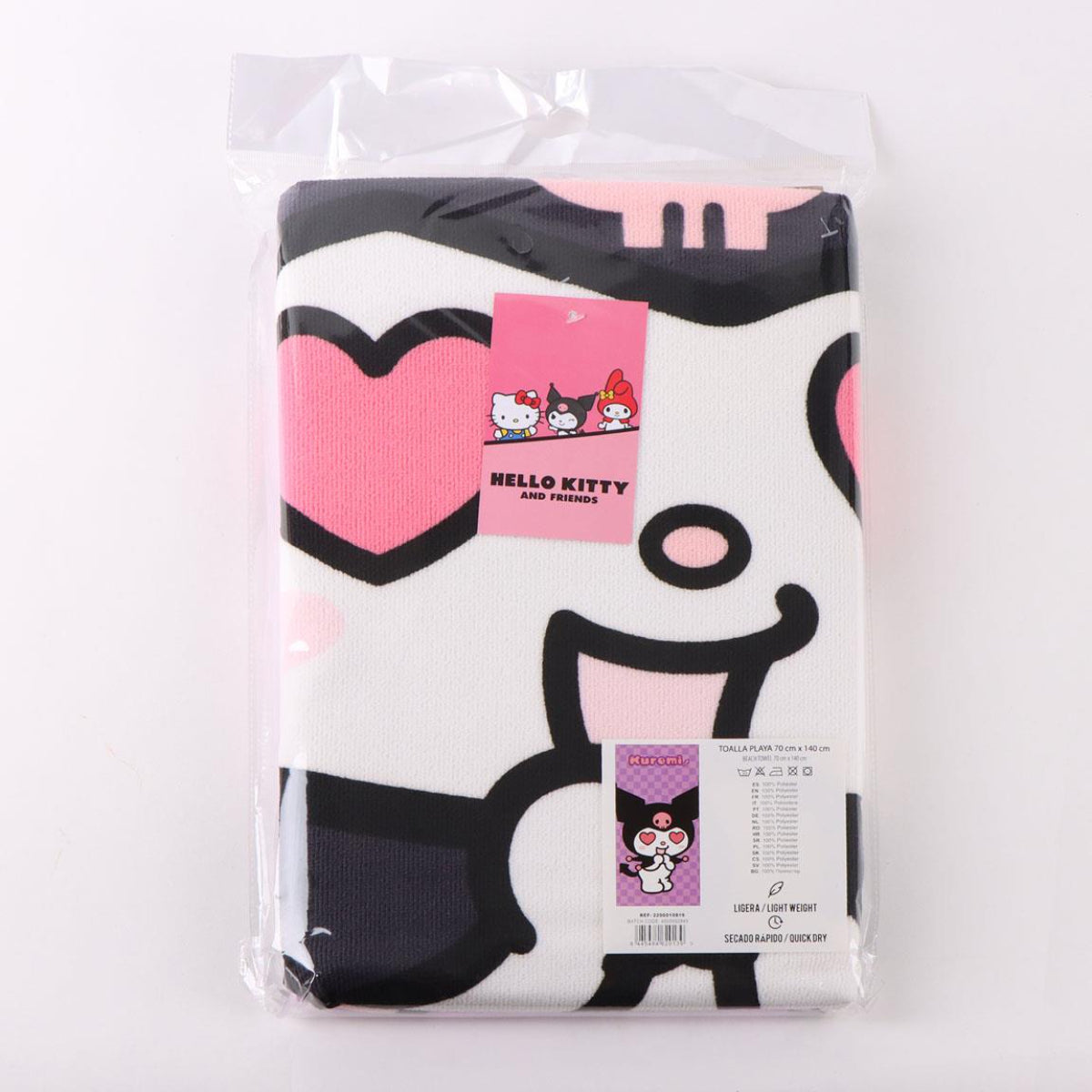 Hello Kitty Badetuch 70 × 140 cm 250 gsm für Strand Schwimmbad und Urlaub