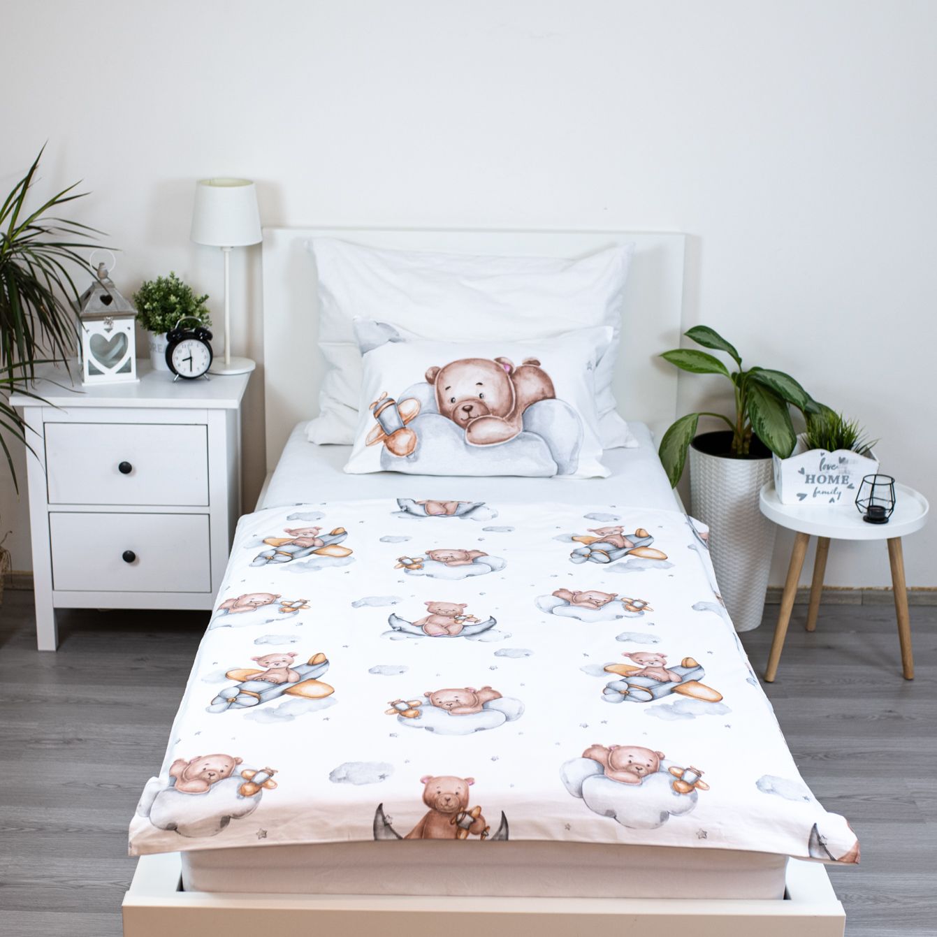 Teddy Bear Kinderbettwäsche – Bettbezug 100x135 cm & Kissenbezug 40x60 cm