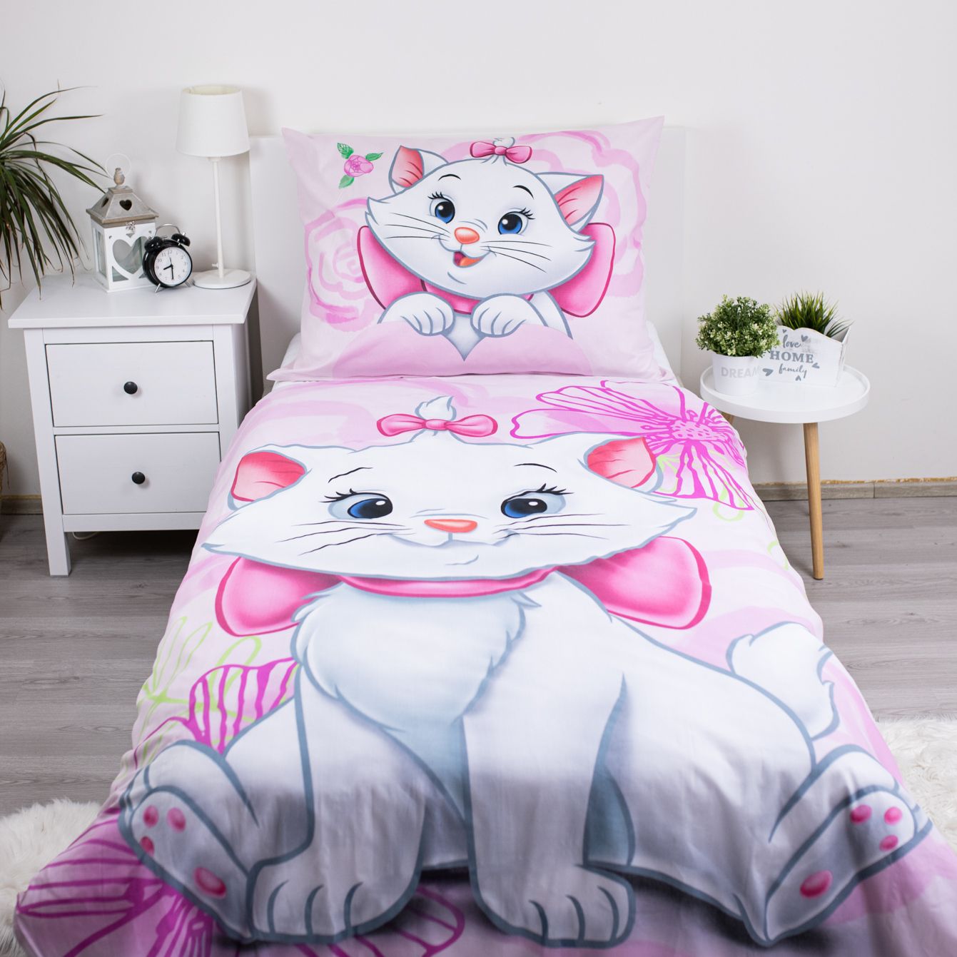 Disney Marie Cat Design Kuschelige Bettwäsche Baumwolle, 140x200 cm & 70x90 cm