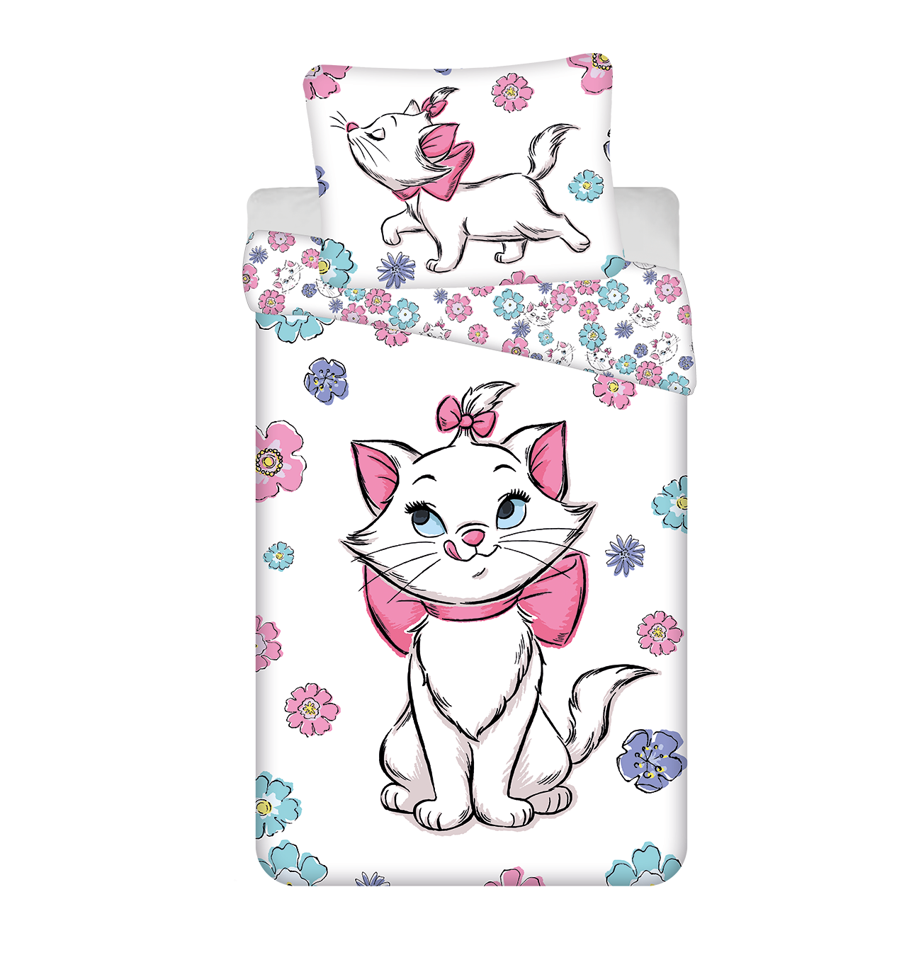Disney Marie Cat Design Kuschelige Bettwäsche Baumwolle, 140x200 cm & 70x90 cm