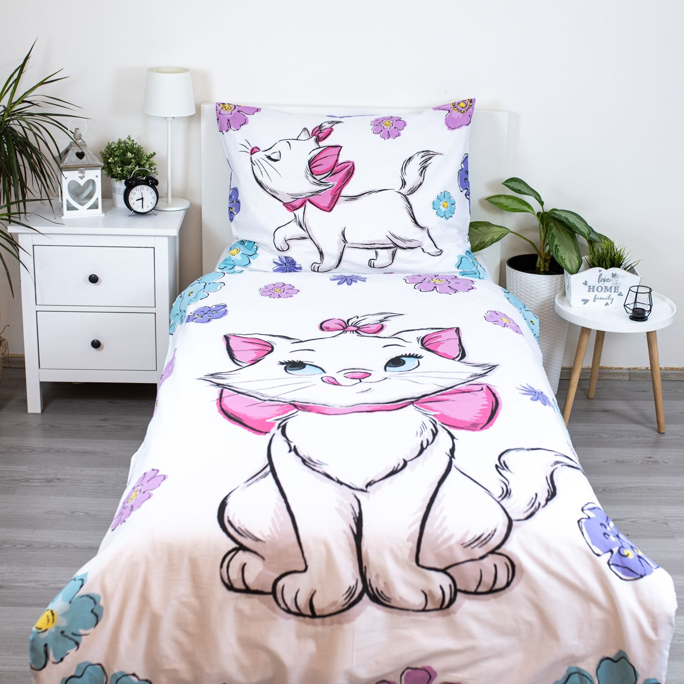 Disney Marie Cat Design Kuschelige Bettwäsche Baumwolle, 140x200 cm & 70x90 cm