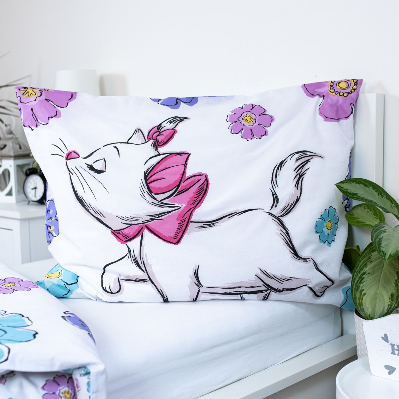 Disney Marie Cat Design Kuschelige Bettwäsche Baumwolle, 140x200 cm & 70x90 cm