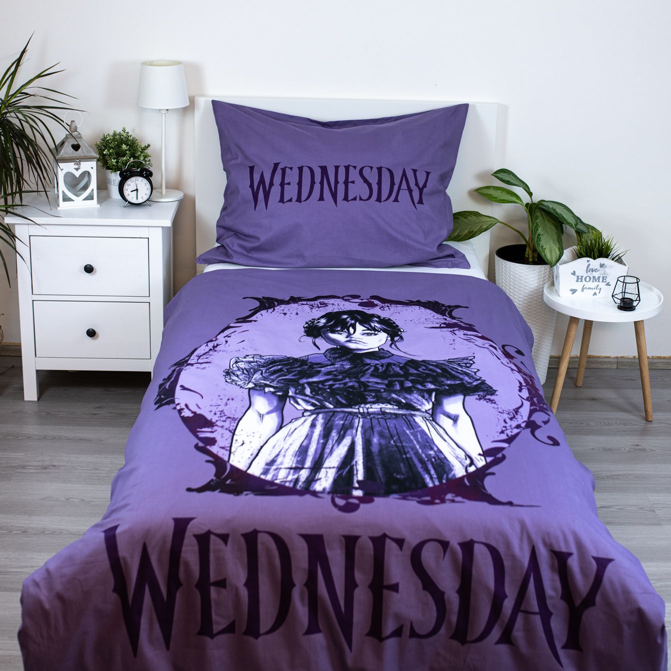 Wednesday Purple Kuschelige Bettwäsche Baumwolle, 140x200 cm & 70x90 cm
