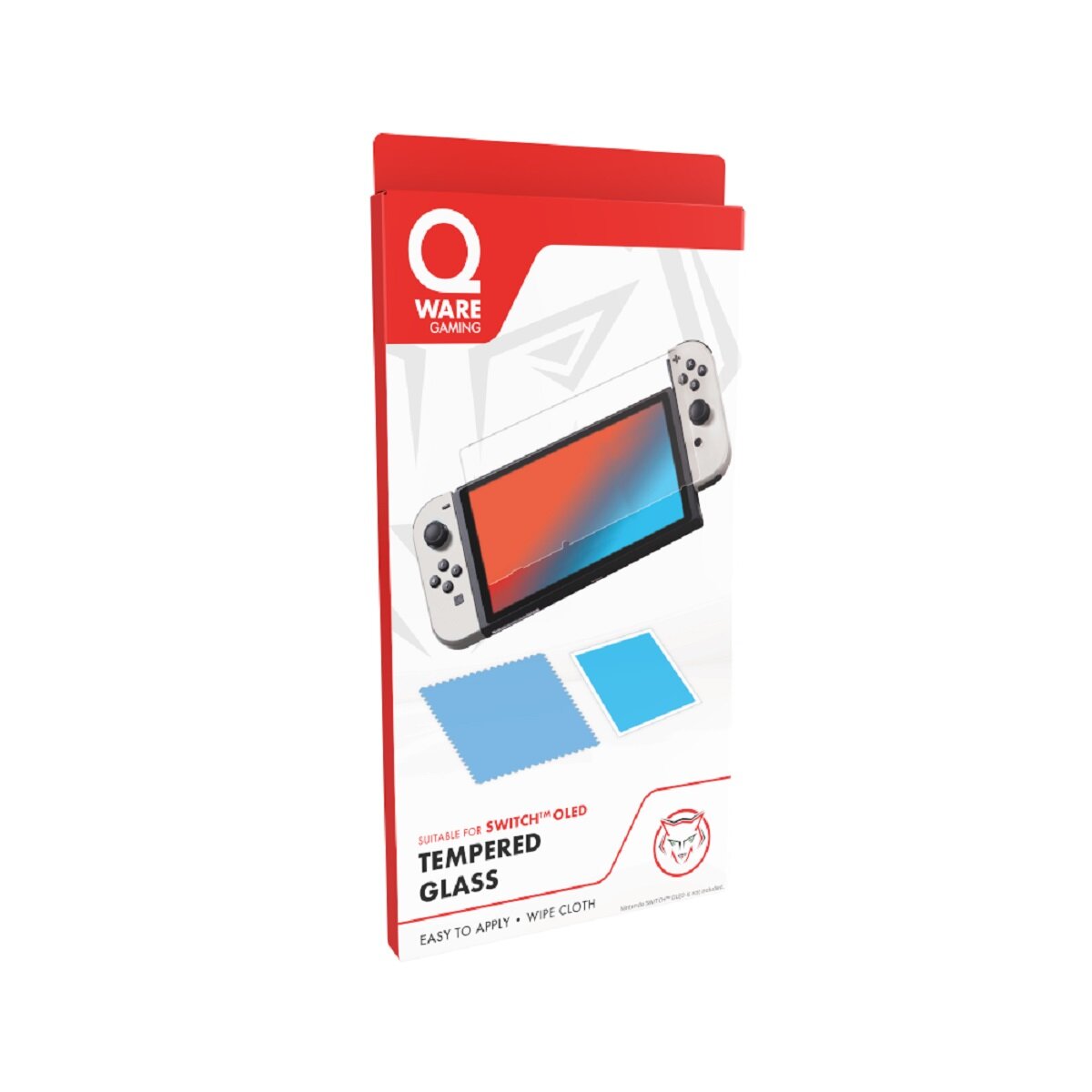 Qware Tempered Glass – Schutzglas kompatibel mit Nintendo Switch OLED
