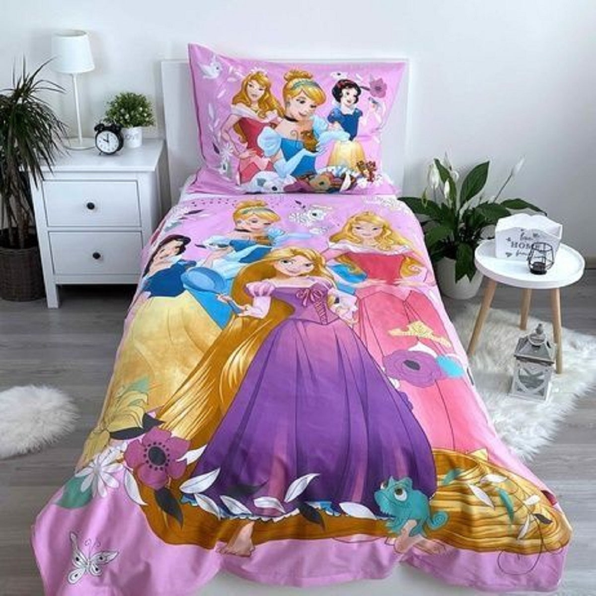Disney Prinzessinnen Design Kuschelige Bettwäsche Baumwolle, 140x200 cm & 70x90 cm