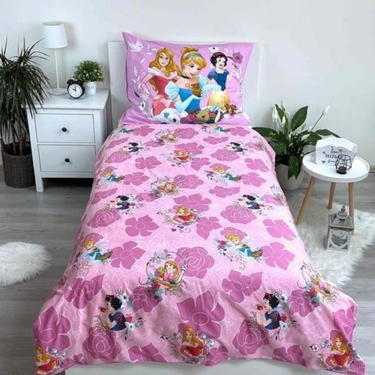 Disney Prinzessinnen Design Kuschelige Bettwäsche Baumwolle, 140x200 cm & 70x90 cm