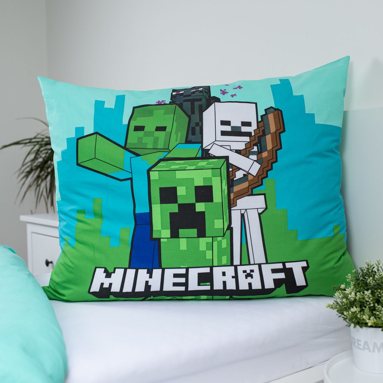 Minecraft Design Kuschelige Bettwäsche Baumwolle, 140x200 cm & 70x90 cm