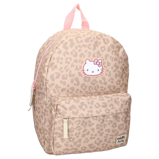 Hello Kitty Rucksack Kinder – Leopard Print Schulrucksack Mädchen Rosa