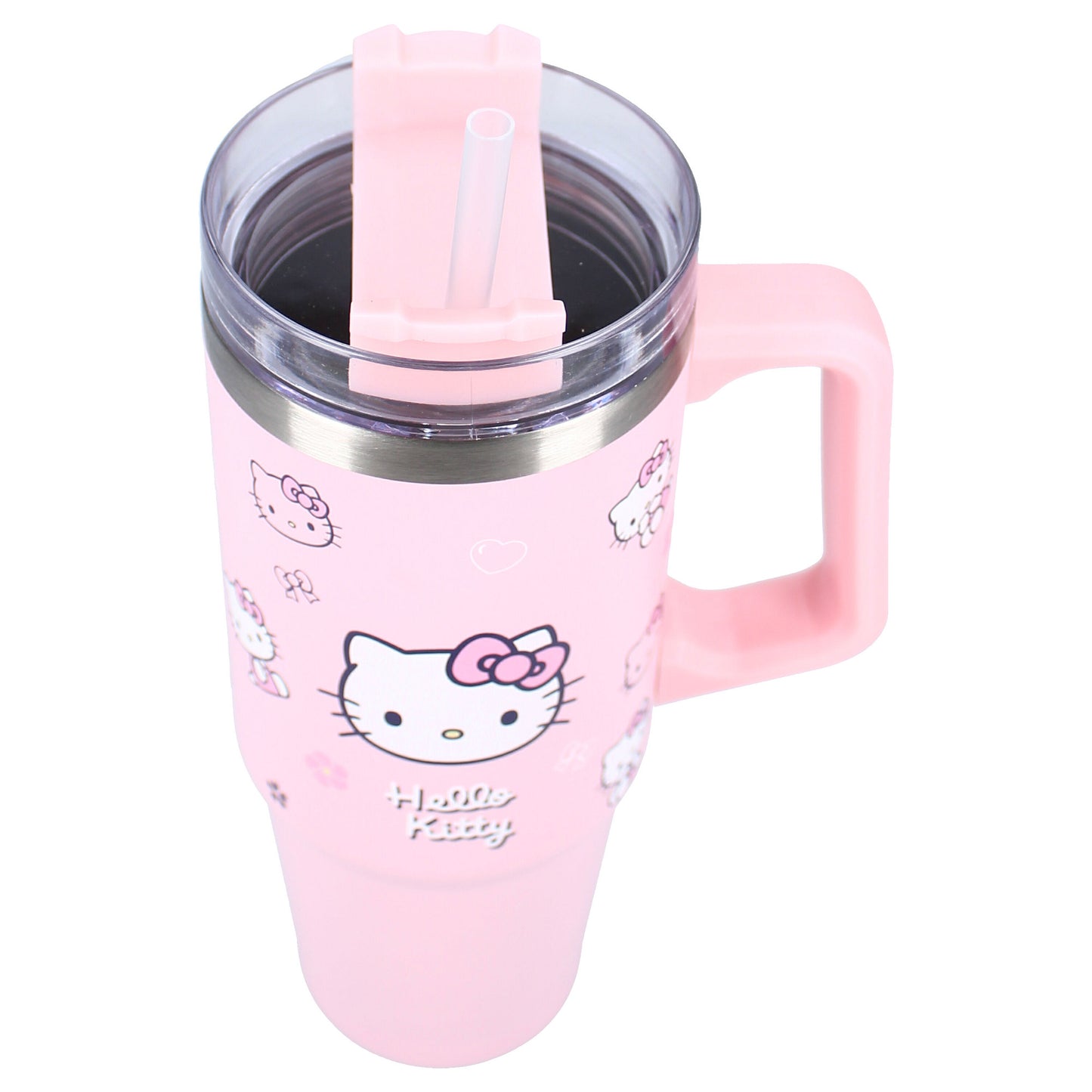 Hello Kitty Trinkflasche 900ml – Kinder Flasche rosa Bottled Bliss mit Henkel