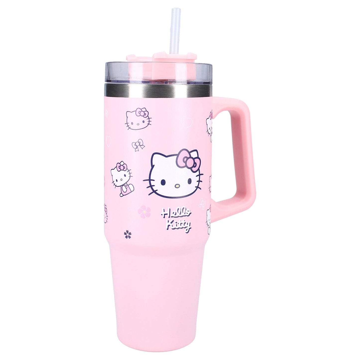 Hello Kitty Trinkflasche 900ml – Kinder Flasche rosa Bottled Bliss mit Henkel