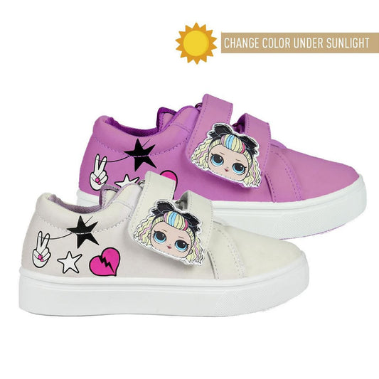 LOL Surprise Sneakers – Farbwechselnde Schuhe von Weiß zu Rosa im Sonnenlicht