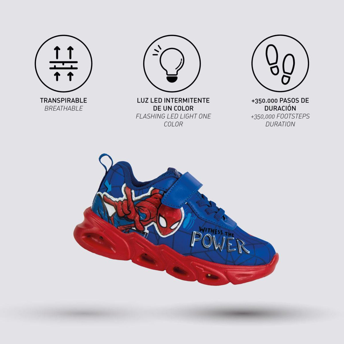Marvel Spider Man Kinder Schuhe mit Licht Freizeitschuhe Sneaker