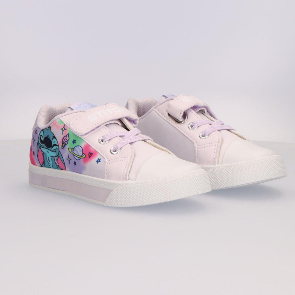 Disney Stitch Kinder Sneakers mit Licht Freizeitschuhe für Schule Spielplatz und Freizeit