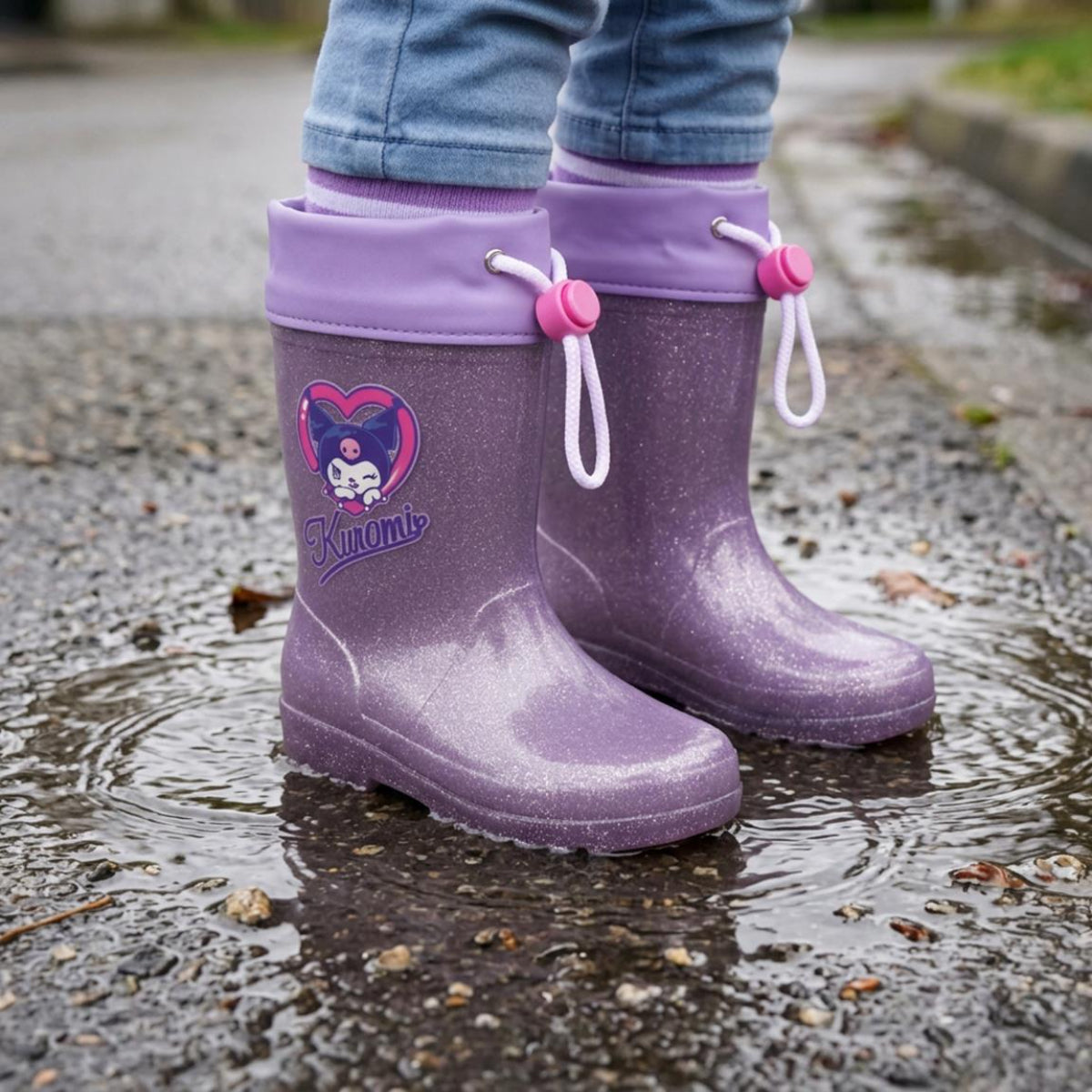 Hello Kitty Kuromi Regenstiefel Kinder für Kita und Regentage Spaziergänge