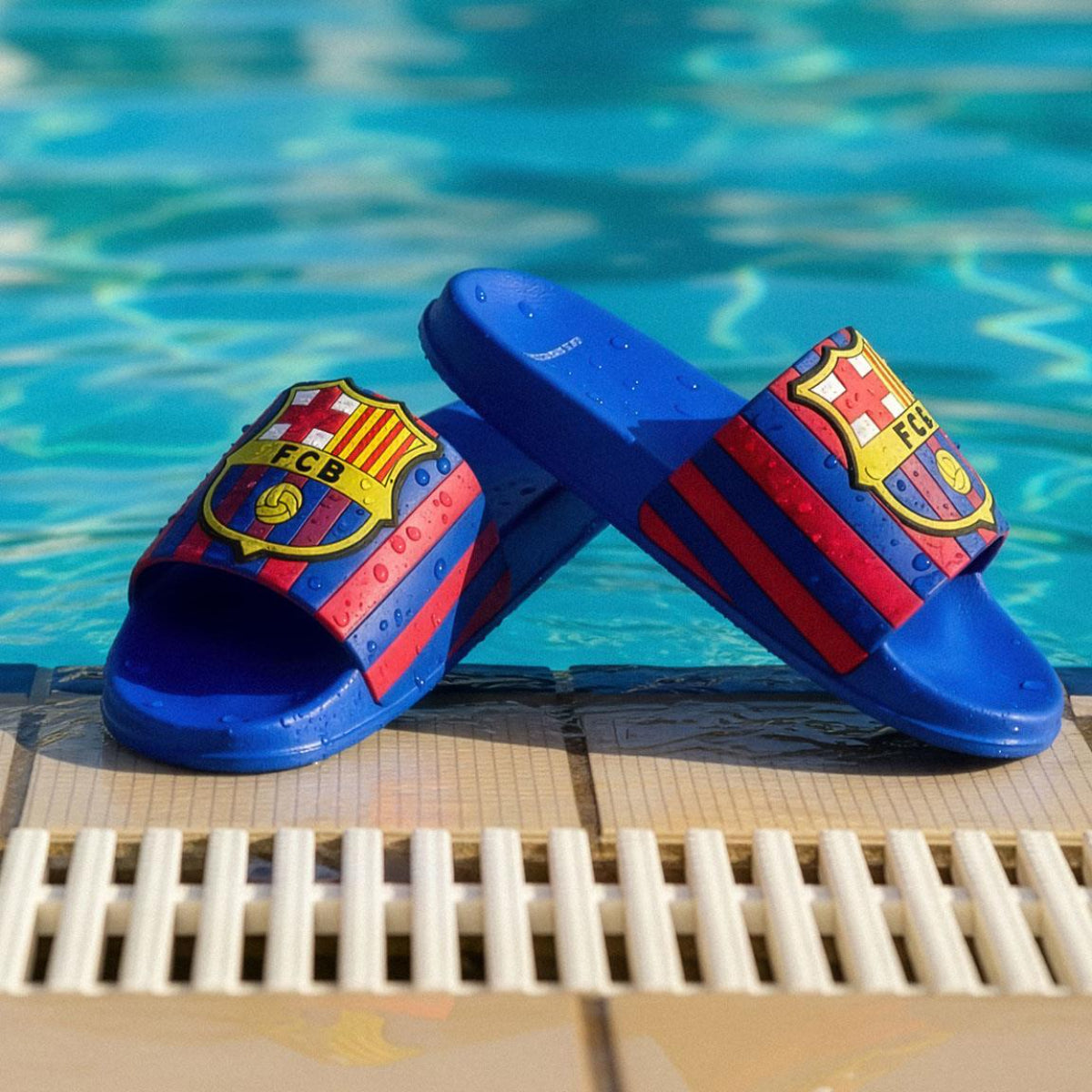 FC Barcelona Kinder Badeschlappen Flip Flops Pool Strand Sandalen Schuhe