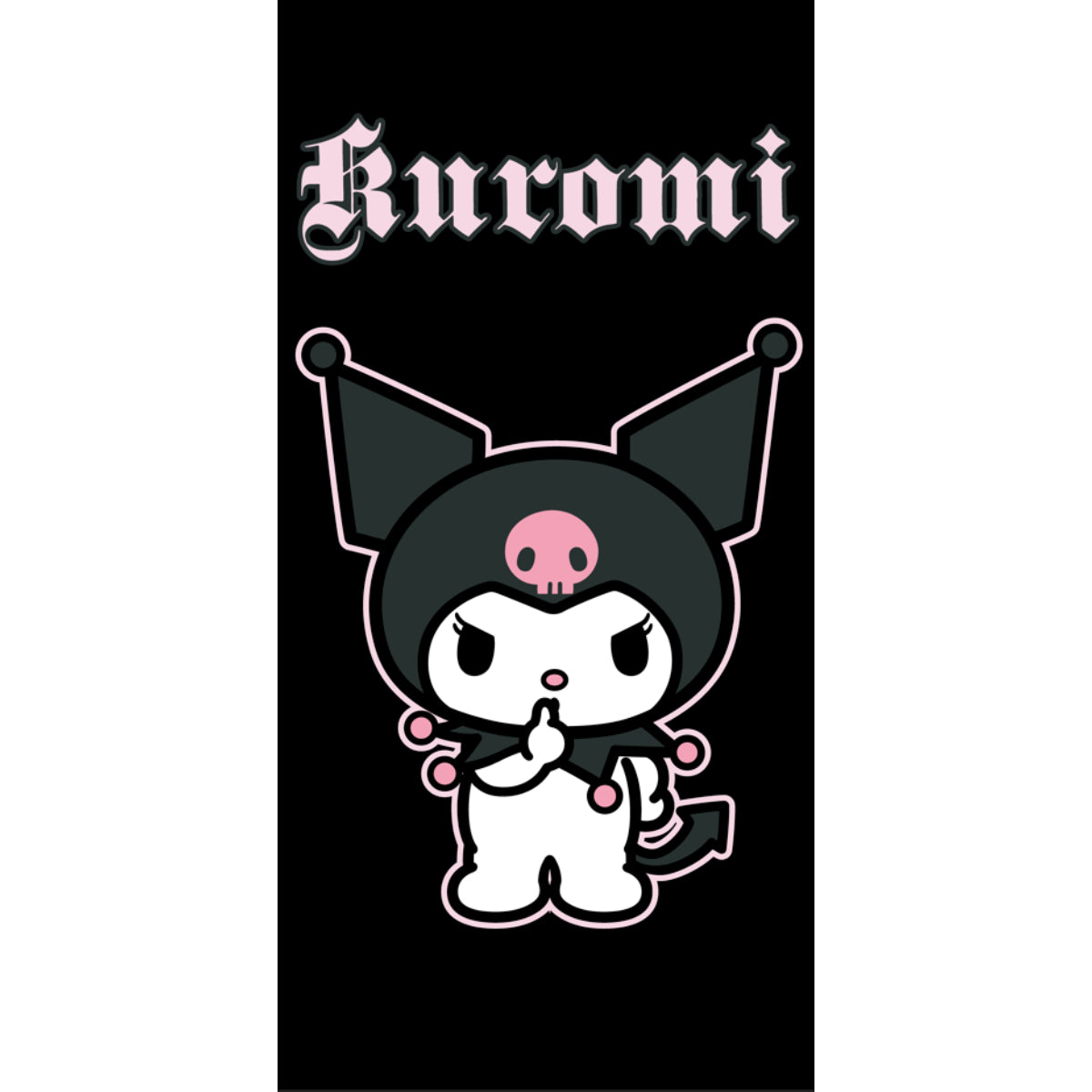 Hello Kitty Kuromi Strandtuch 70 × 140 cm für Strand und Schwimmbad oder Badezimmer