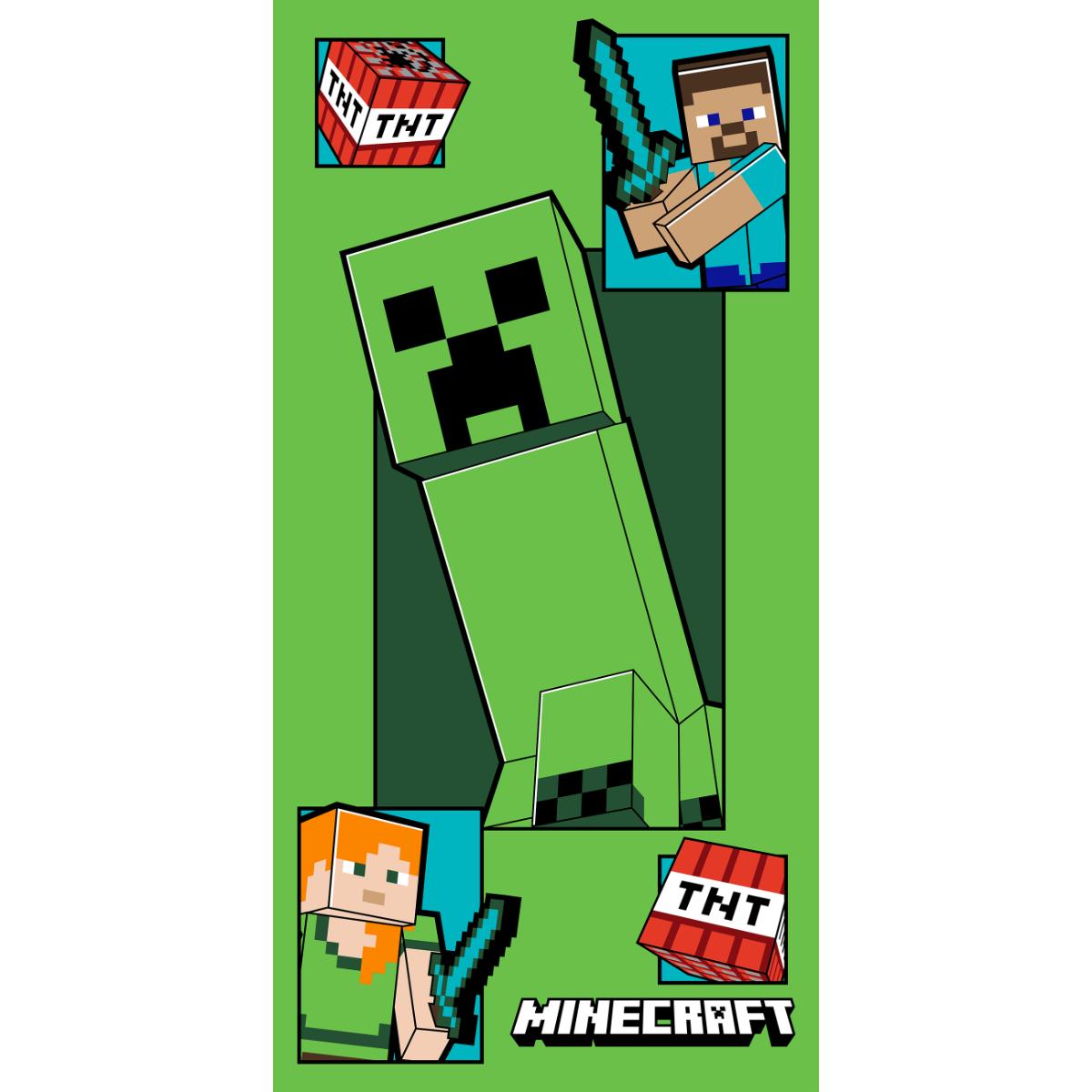 Minecraft Strandtuch Badetuch 70×140 cm Baumwolle