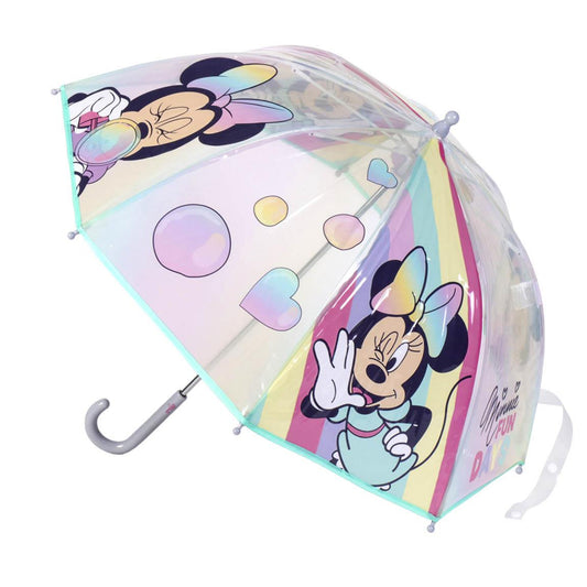 Disney Minnie Mouse Regenschirm ⌀ 71 cm Leichter Kuppel-Schirm für Regenwetter