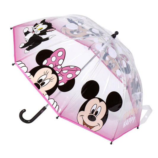 Disney Minnie Mouse Regenschirm ⌀ 71 cm Leichter Kuppel-Schirm für Regenwetter
