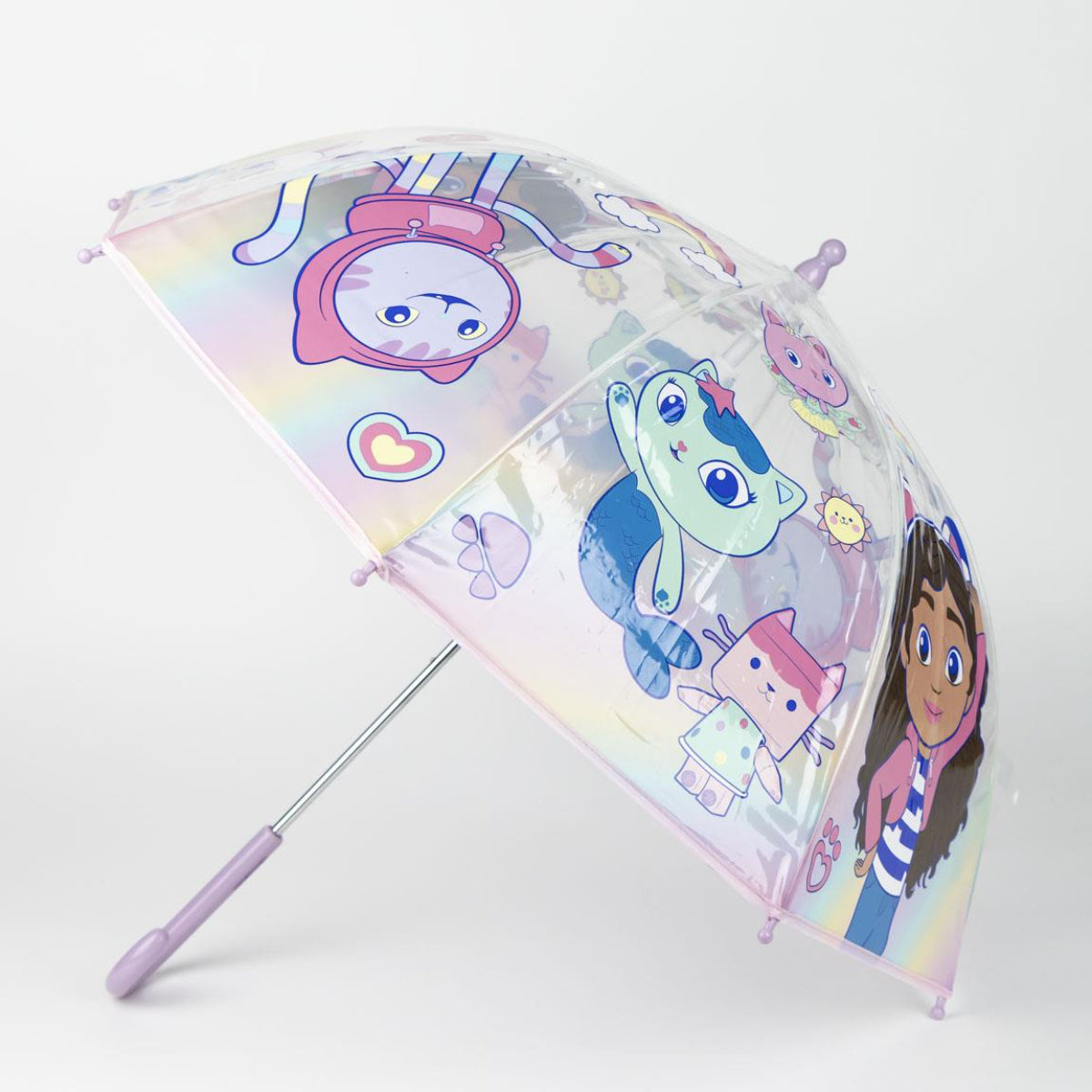 Gabby´s Dollhouse Regenschirm ⌀ 71 cm Leichter Kuppel-Schirm für Regenwetter
