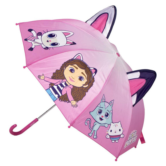 Gabby´s Dollhouse Regenschirm ⌀ 71 cm Leichter Kuppel-Schirm für Regenwetter