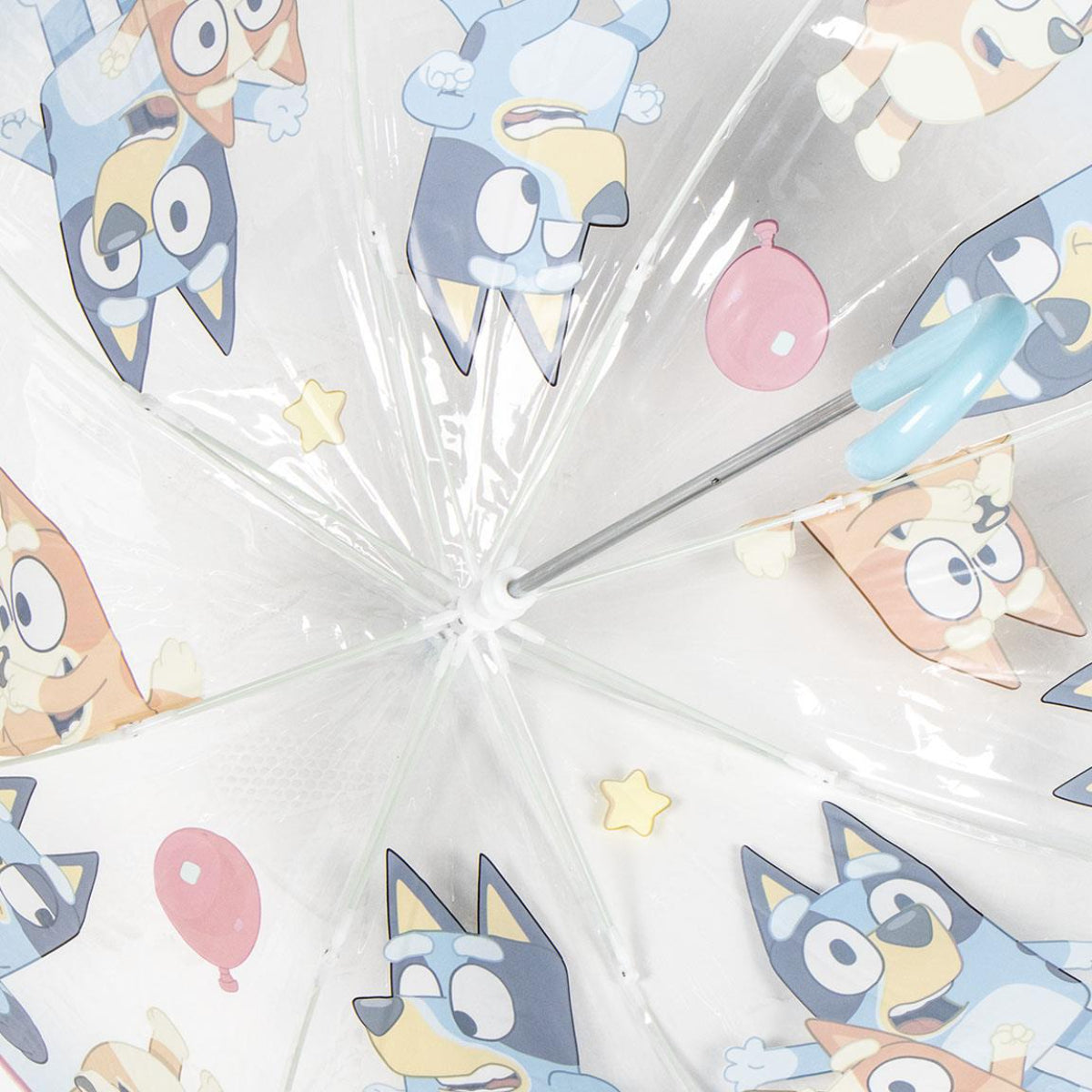 Bluey Kinder Ø 71 cm Regenschirm manueller Bubble-Schirm & Wetterschutz