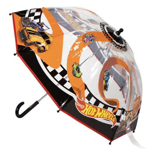 Hot Wheels Kinder Ø 71 cm Regenschirm manueller Bubble-Schirm & Wetterschutz