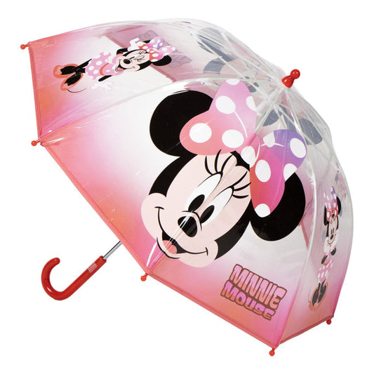 Disney Minnie Kinder Ø71 cm Regenschirm manueller Bubble-Schirm & Wetterschutz