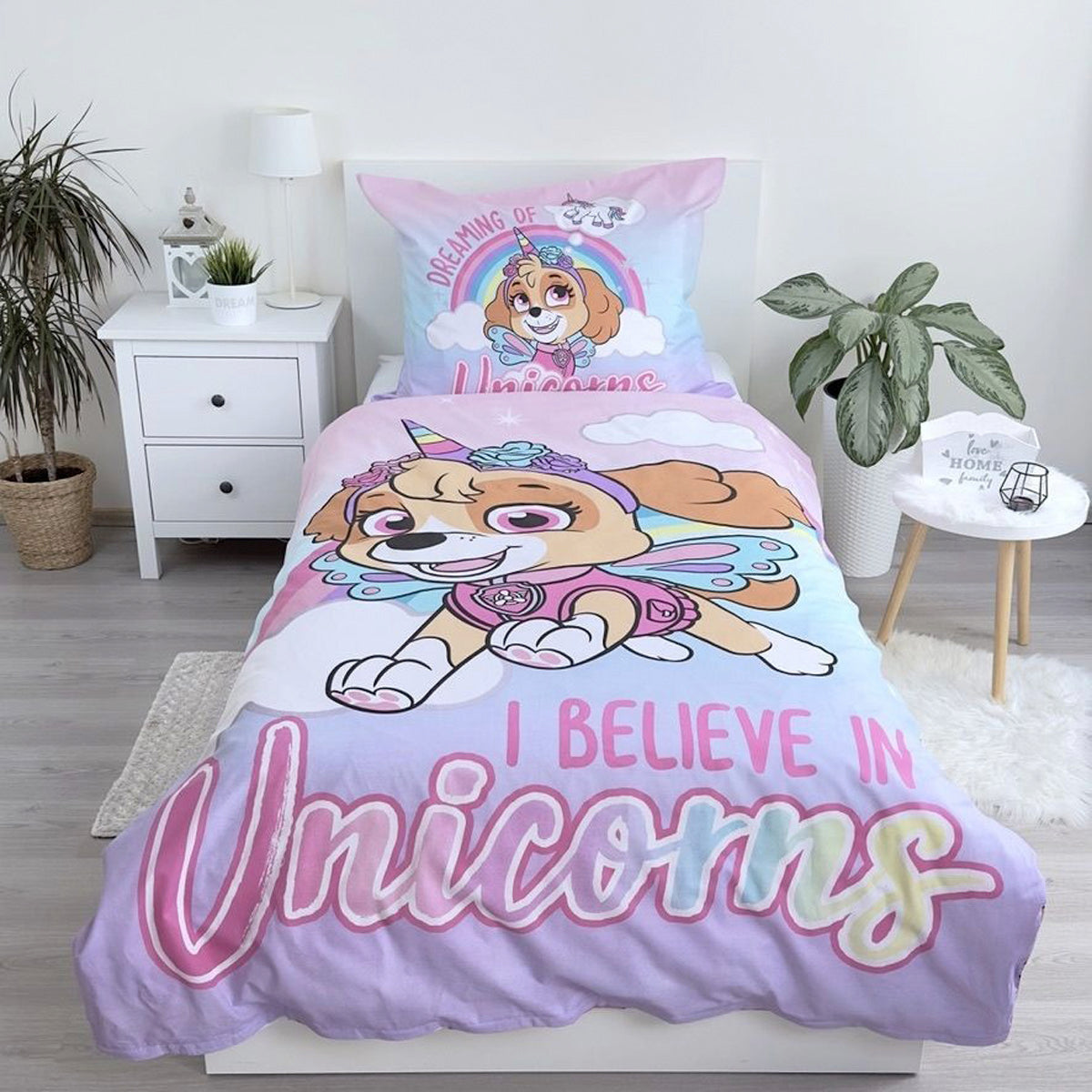 Paw Patrol Bettwäsche-Set aus Baumwolle - 140 x 200 cm + 70 x 90 cm