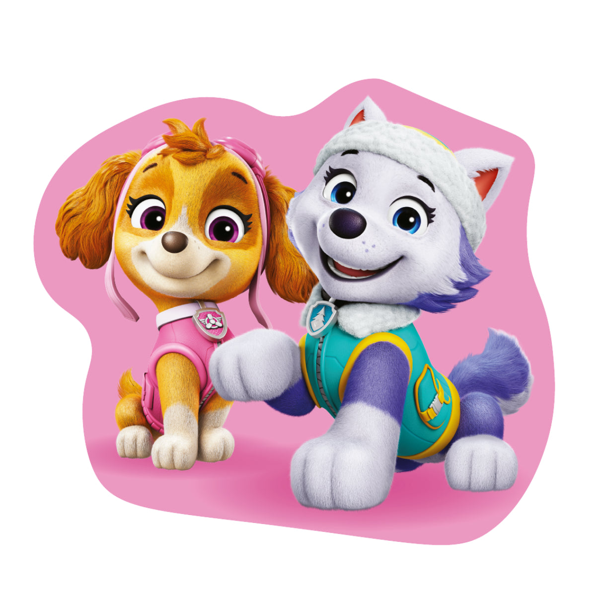 Paw Patrol Formkissen Pink Kinder Kuschelkissen Charakter Kissen aus weichem Polarfleece