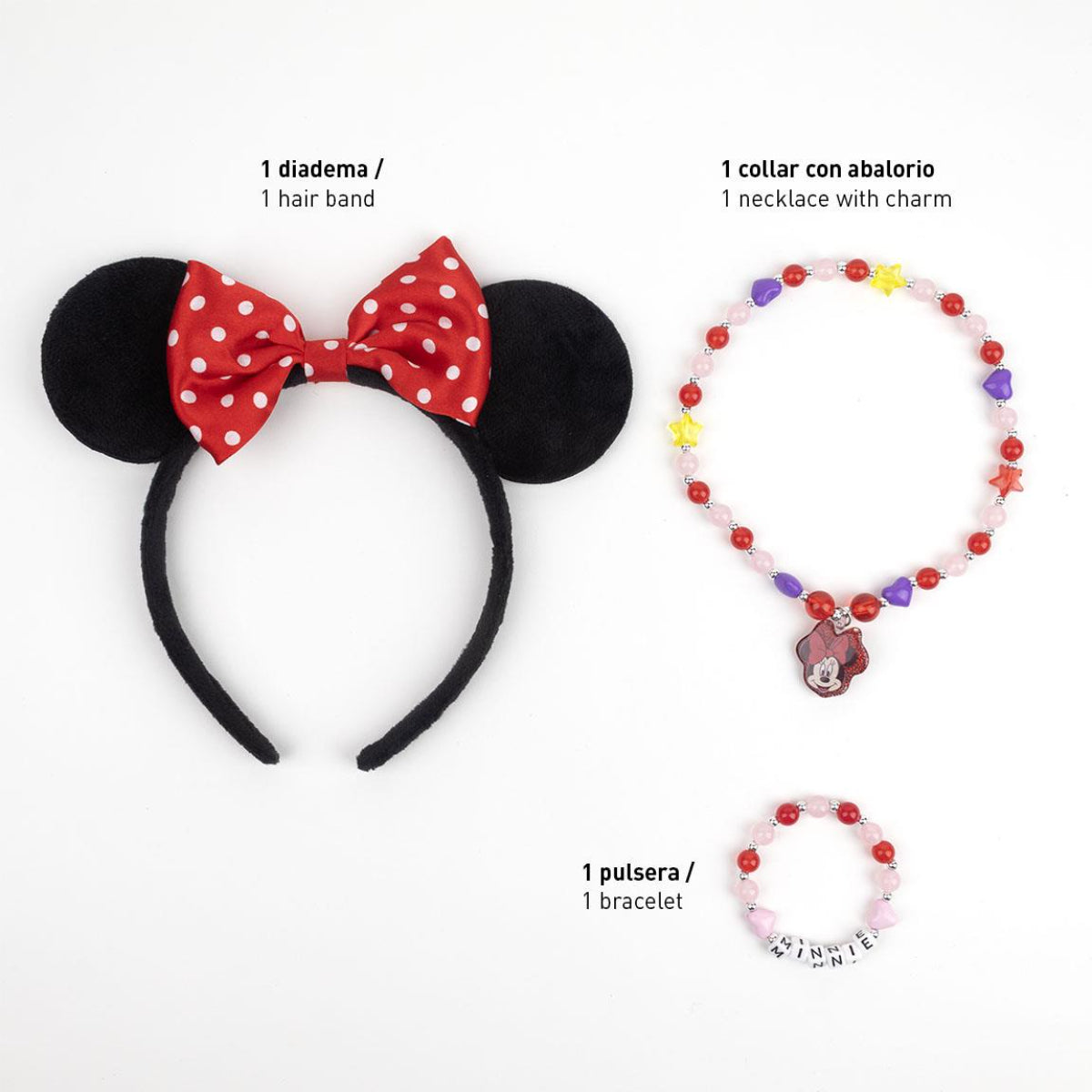 Disney Minnie Schmuckset Kinder – Fantasie Kinderschmuck & Accessoire-Set
