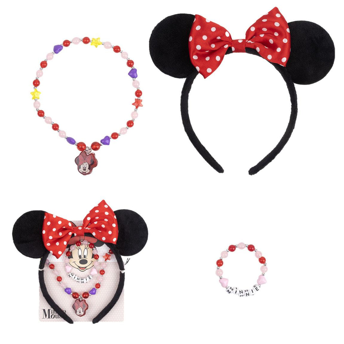 Disney Minnie Schmuckset Kinder – Fantasie Kinderschmuck & Accessoire-Set