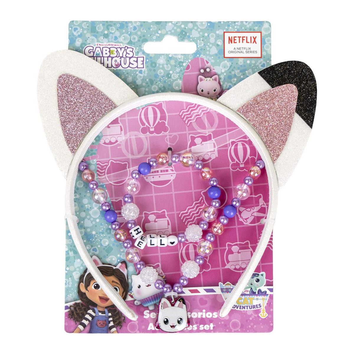 Gabby’s Dollhouse Mädchen Schmuckset 3-teiliges Set mit Fan-Accessoires
