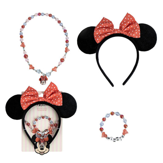 Disney Minnie Kinder Schmuckset – Niedliches Armband, Halskette & Ring